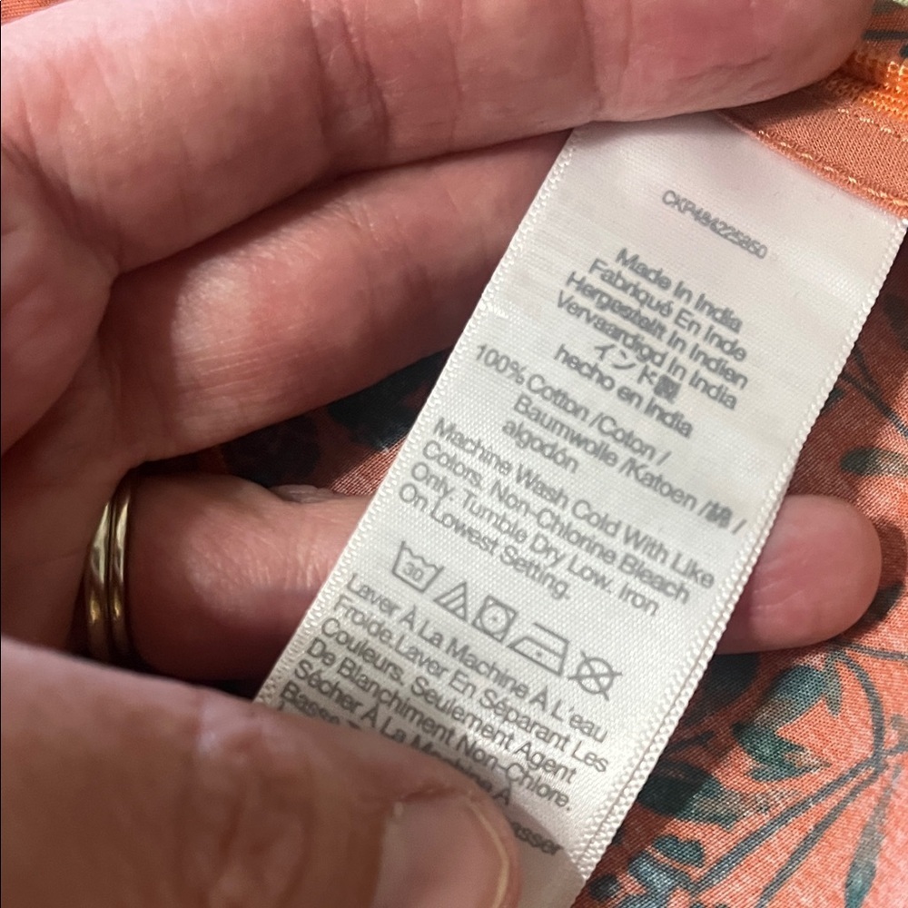 Madewell V-Neck Floral Blouse - Orange and Green - Picture 8 of 11